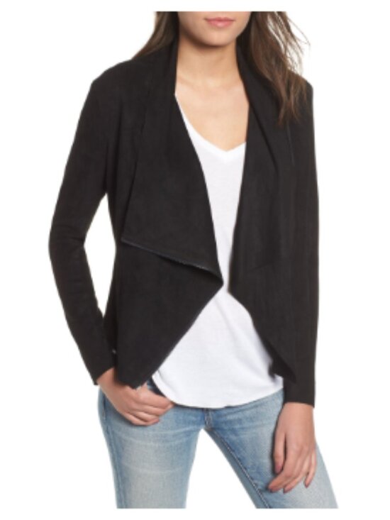 Blank NYC Jackets & Blazers - BLANKNYC Faux Suede Drape Front Jacket XS